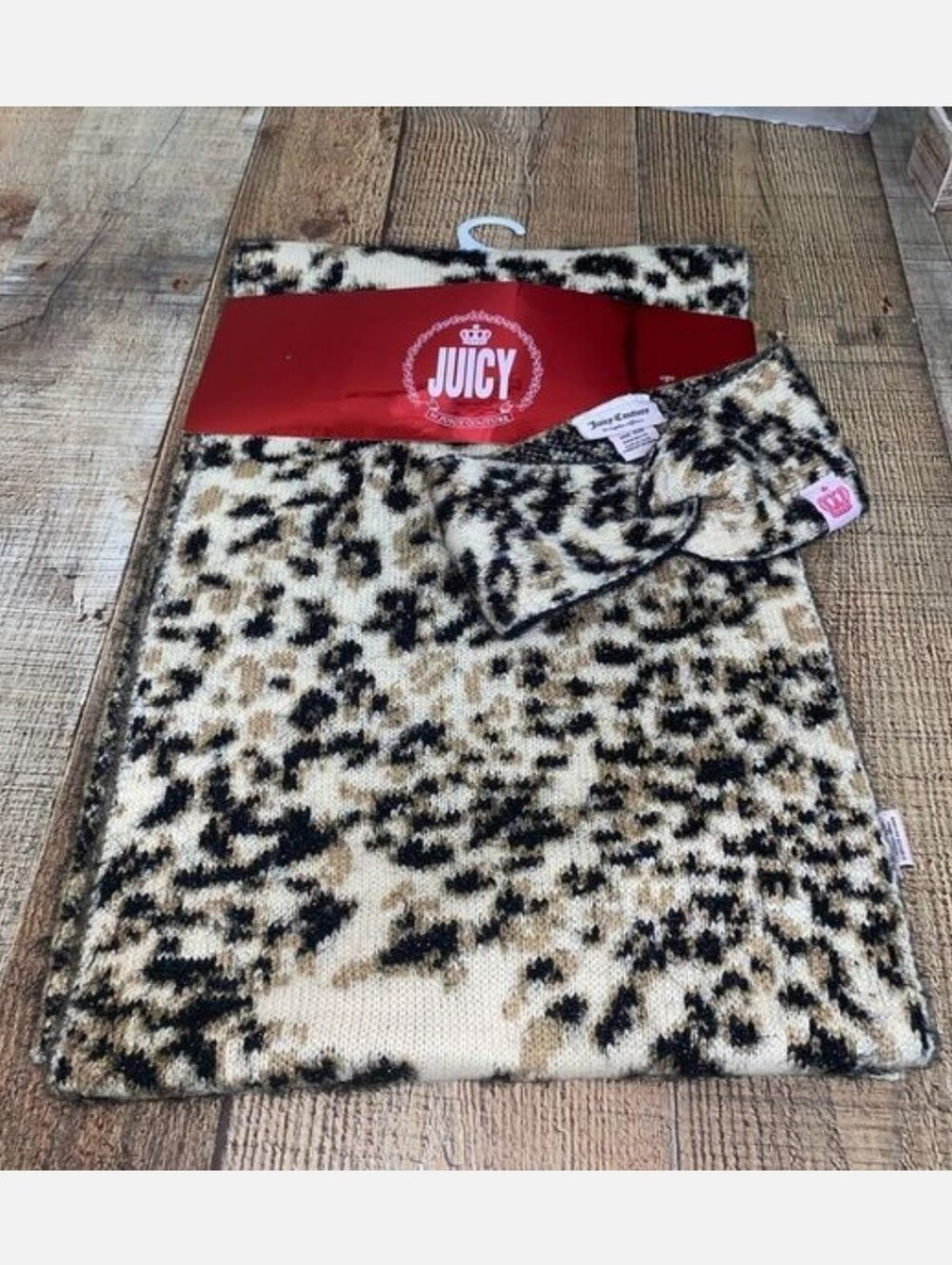 Scarf And Headband Set Leopard Print Gift Set Cottage Career Wear Lagenlook NWT - Picture 4 of 9